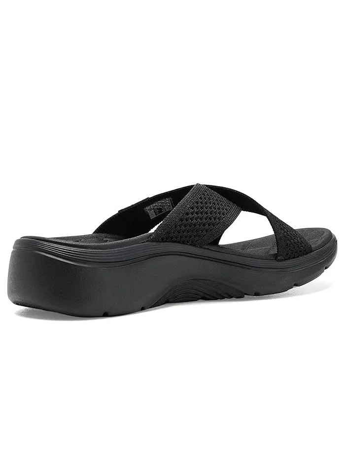 Сандалии с поддержкой свода стопы On-The-Go GO Walk Arch Fit 2.0 SKECHERS — изображение 4 из 5, черный/черный