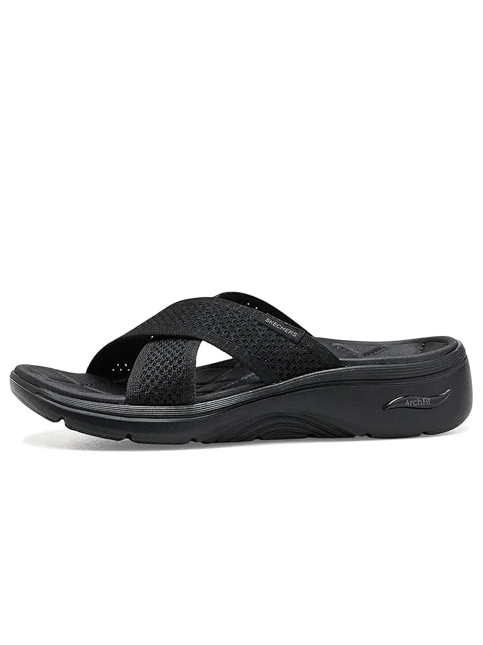 Сандалии с поддержкой свода стопы On-The-Go GO Walk Arch Fit 2.0 SKECHERS — изображение 5 из 5, черный/черный