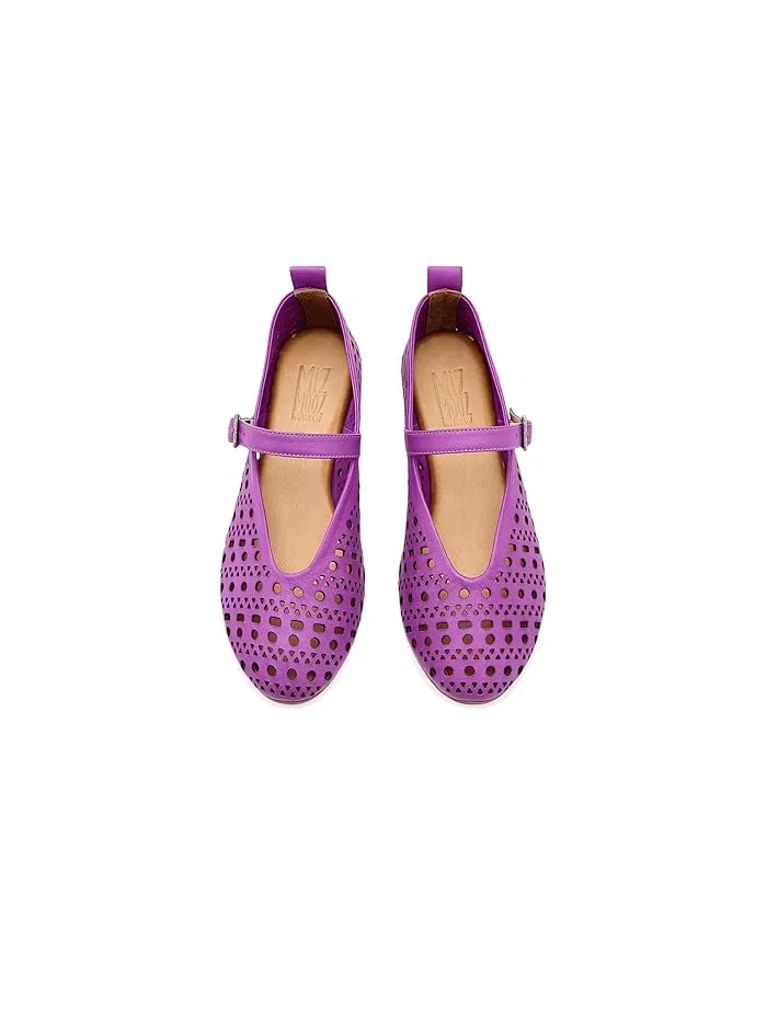 Туфли-лодочки кожаные Kass Flats Miz Mooz — изображение 3 из 5, фиолетовый