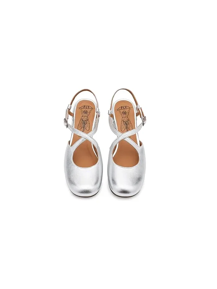 Туфли на каблуке Cark471fly FLY LONDON — изображение 3 из 5, серебряный