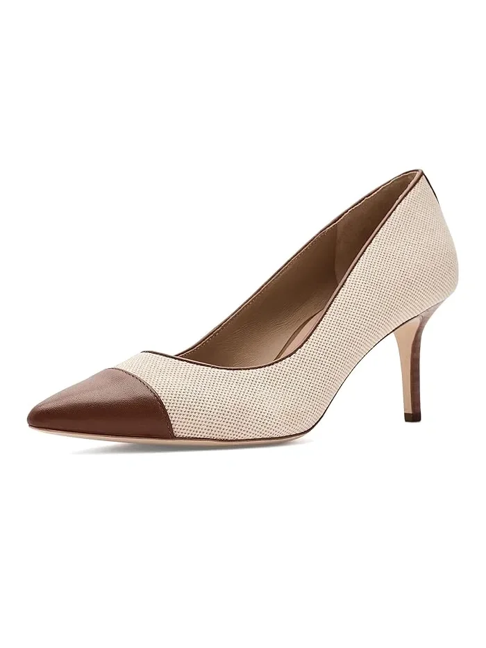 Туфли на каблуке Lanette III Canvas & Leather Lauren Ralph Lauren