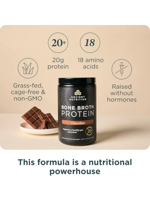 Ancient Nutrition коллаген из костного бульона, шоколад — 2