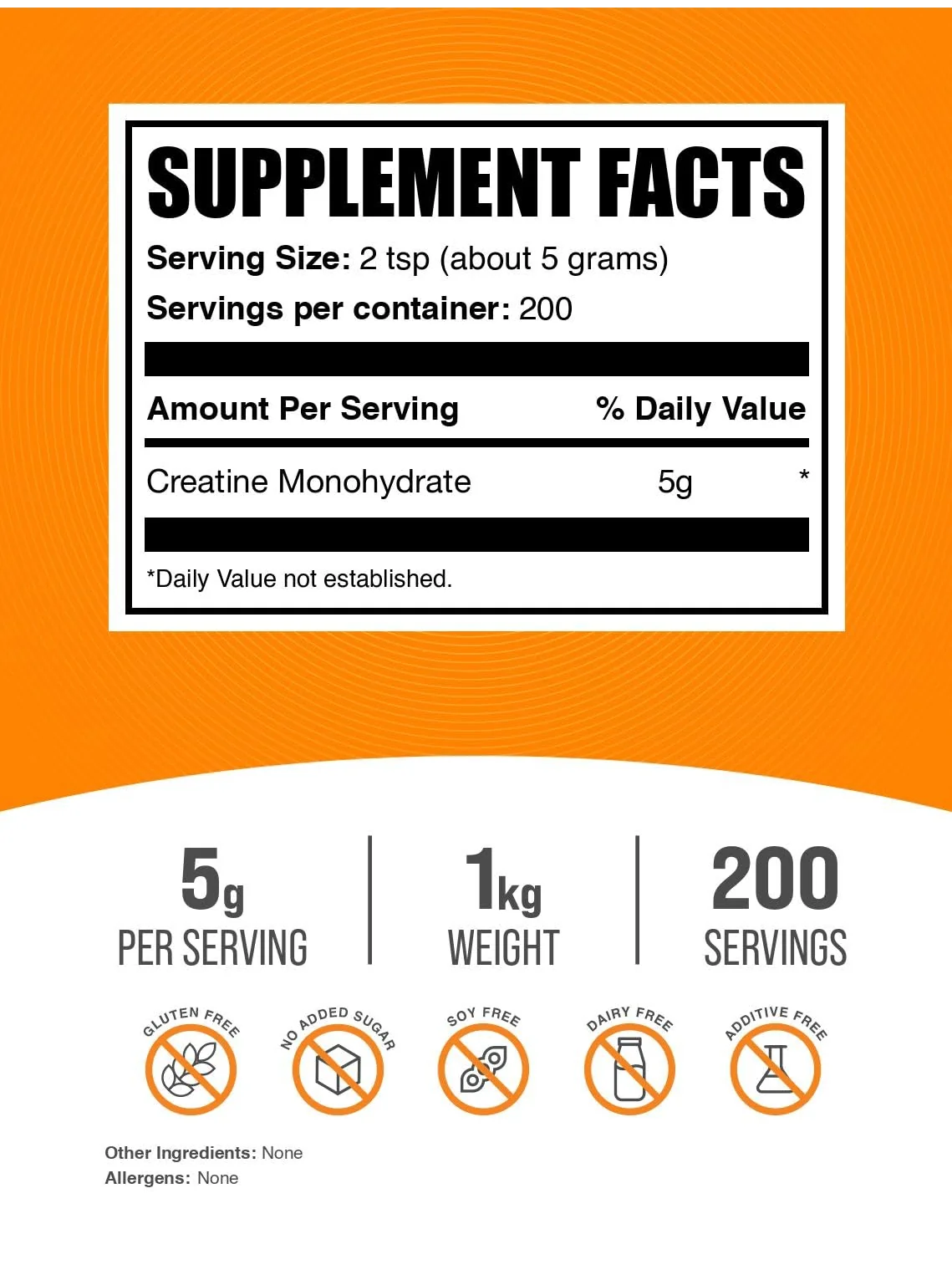 BulkSupplements Creatine Monohydrate — без добавок — изображение 2 из 5