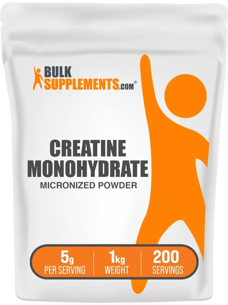 BulkSupplements Creatine Monohydrate — без добавок — белый