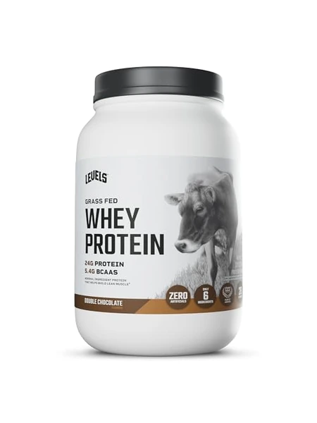 Levels Grass Fed Whey Protein — сывороточный протеин, двойной шоколад, 2 фунта
