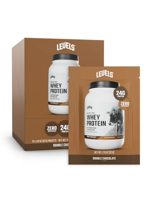 Levels Grass Fed Whey Protein Powder — сывороточный протеин, двойной шоколад — 1