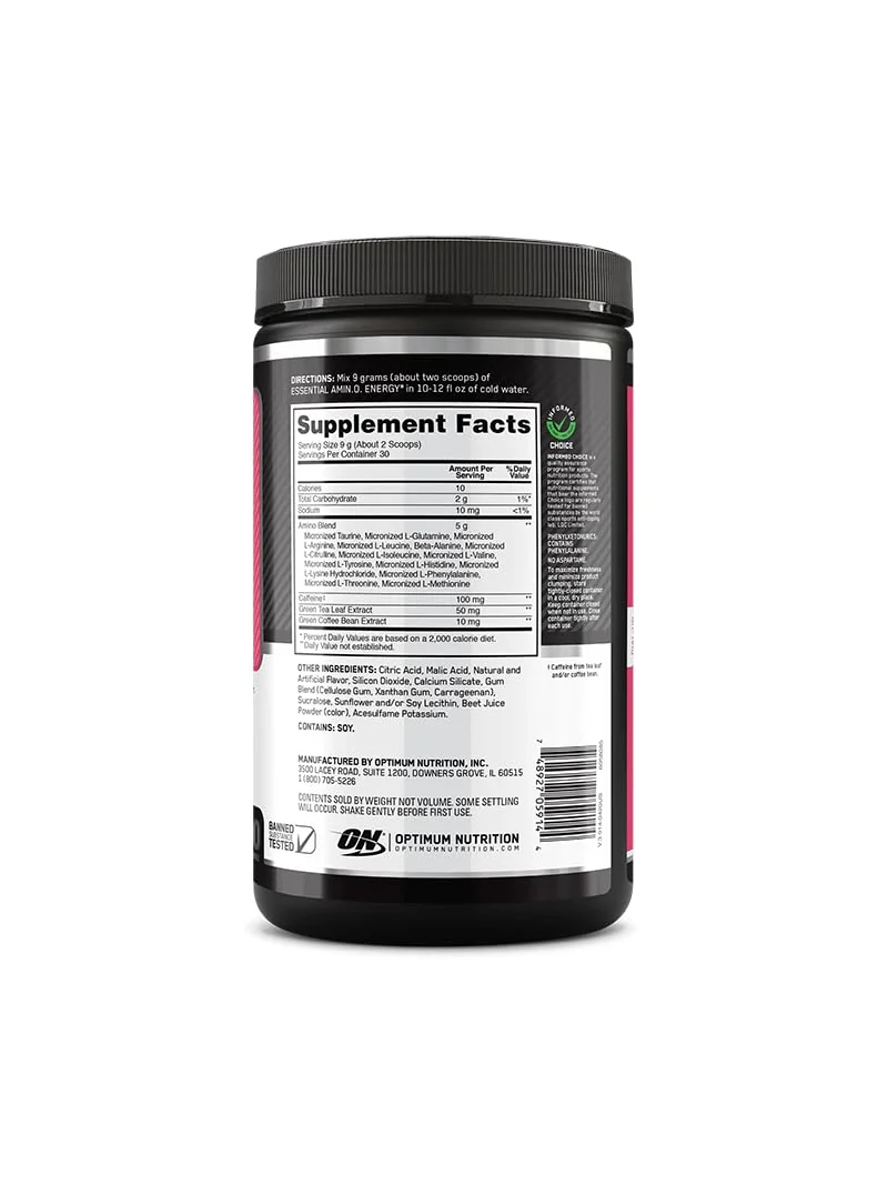 Optimum Nutrition Amino Energy Pre-Workout, клубника, 30 порций — 2