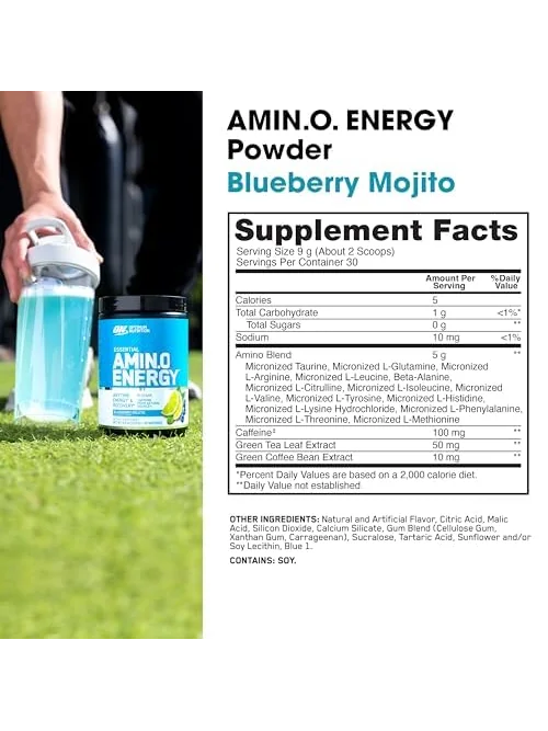 Optimum Nutrition Amino Energy Blueberry Mojito — энергетический порошок — 3