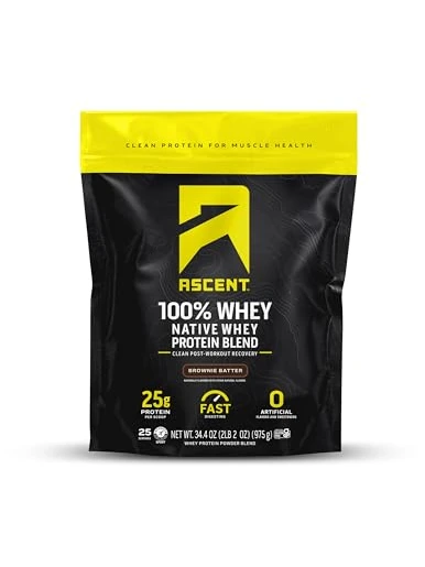 Ascent 100% сывороточный протеин ванильный 2 фунта