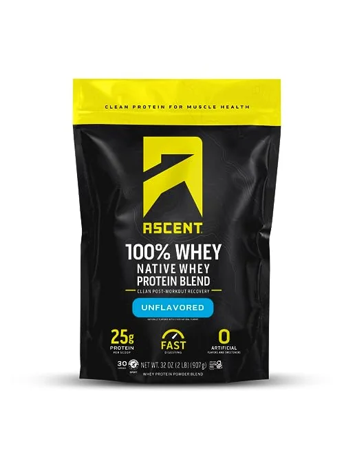 Ascent 100% сывороточный протеин ванильный 2 фунта — 1