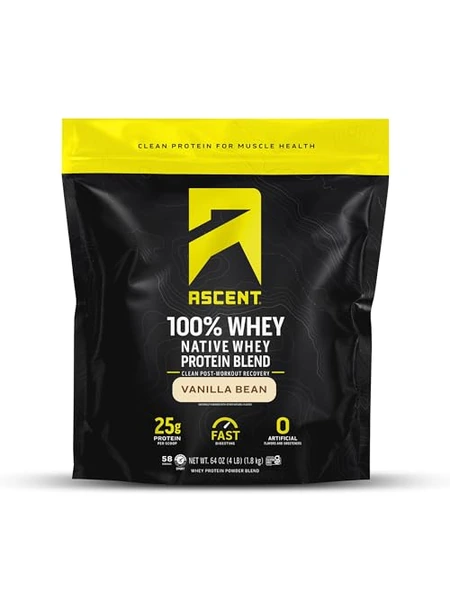 Ascent 100% сывороточный протеин ванильный 2 фунта