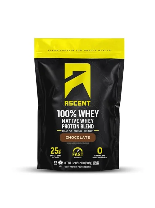 Ascent 100% сывороточный протеин ванильный 2 фунта — 1