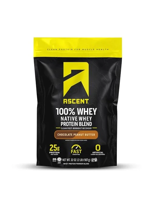 Ascent 100% сывороточный протеин ванильный 2 фунта — 1