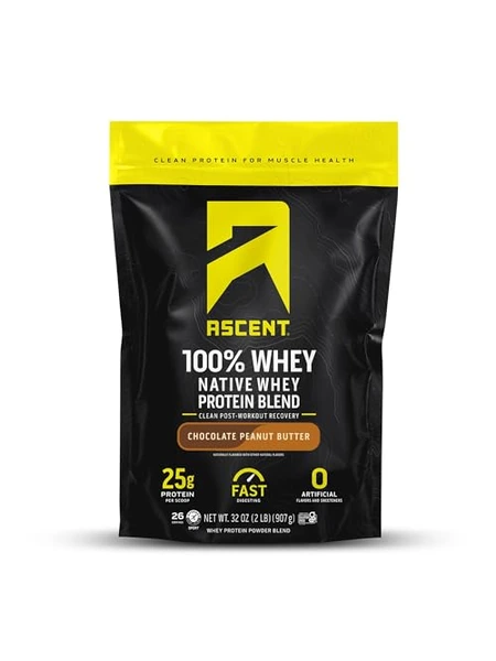 Ascent 100% сывороточный протеин ванильный 2 фунта