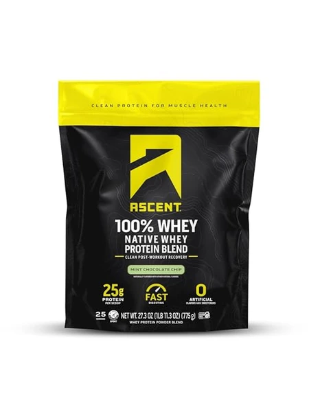 Ascent 100% сывороточный протеин ванильный 2 фунта