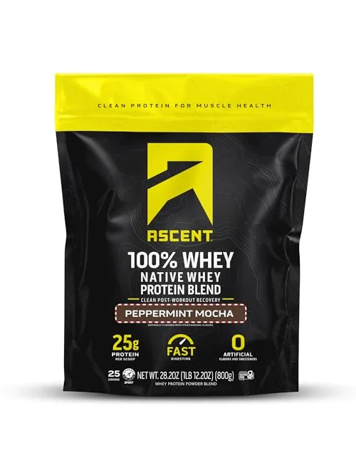 Ascent 100% сывороточный протеин ванильный 2 фунта — 1