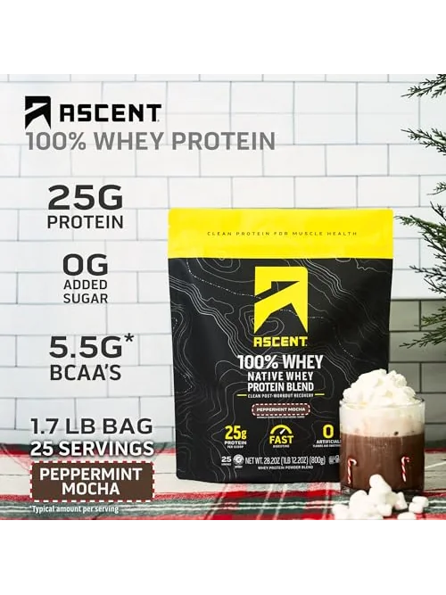 Ascent 100% сывороточный протеин ванильный 2 фунта — 2