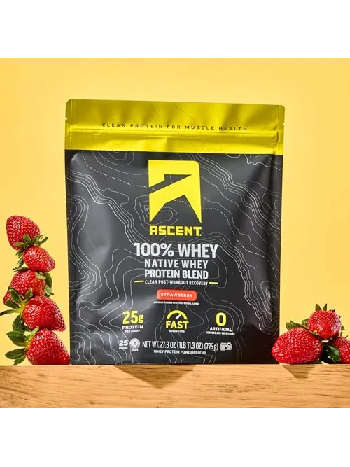 Ascent 100% сывороточный протеин ванильный 2 фунта — 4