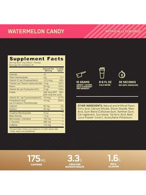 Optimum Nutrition Gold Standard Pre-Workout, 30 порций, уп. 2 шт. — 3