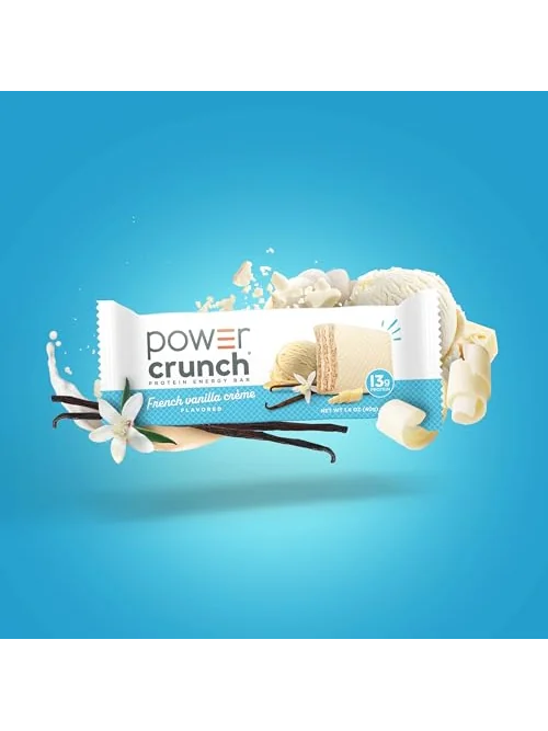 Power Crunch протеиновые батончики Ваниль (12шт) — 4