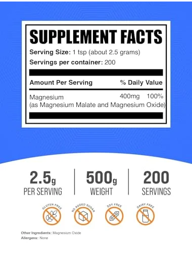 BulkSupplements Magnesium Malate — порошок — 2