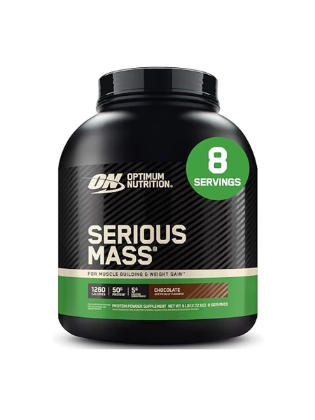 Optimum Nutrition Serious Mass — гейнер, 6 фунтов — черный