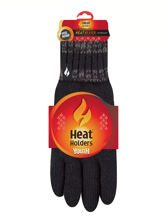 Перчатки Discovery для мальчиков 8-16 лет Heat Holders — изображение 3 из 3, черный