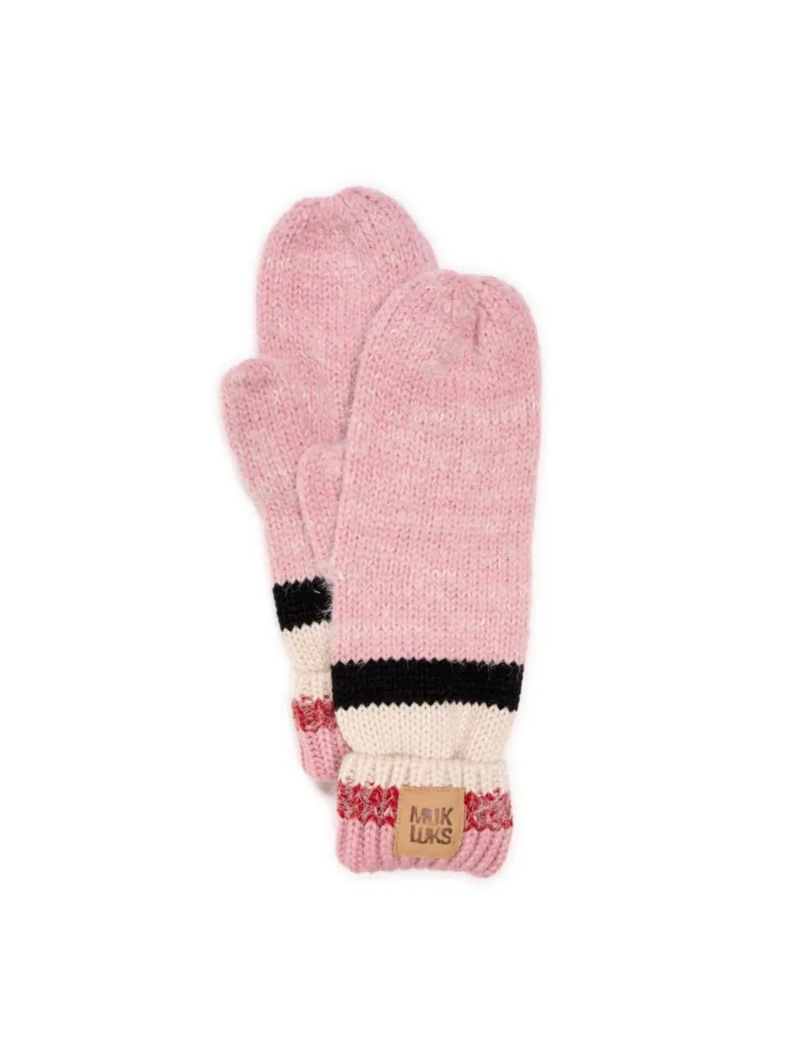 Женские ребристые варежки с рисунком ресниц MUK LUKS, Bloom marl