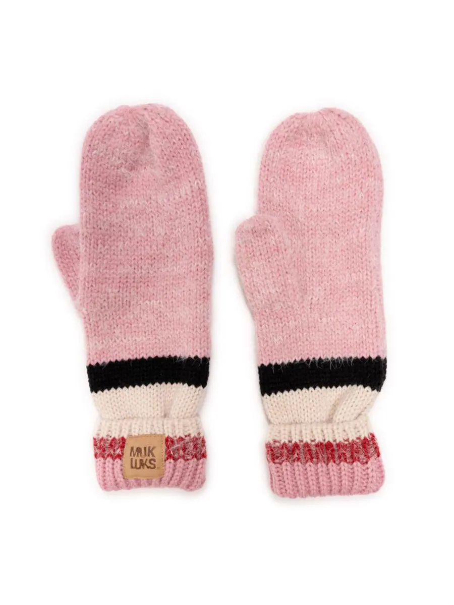 Женские ребристые варежки с рисунком ресниц MUK LUKS, Bloom marl — изображение 4 из 4