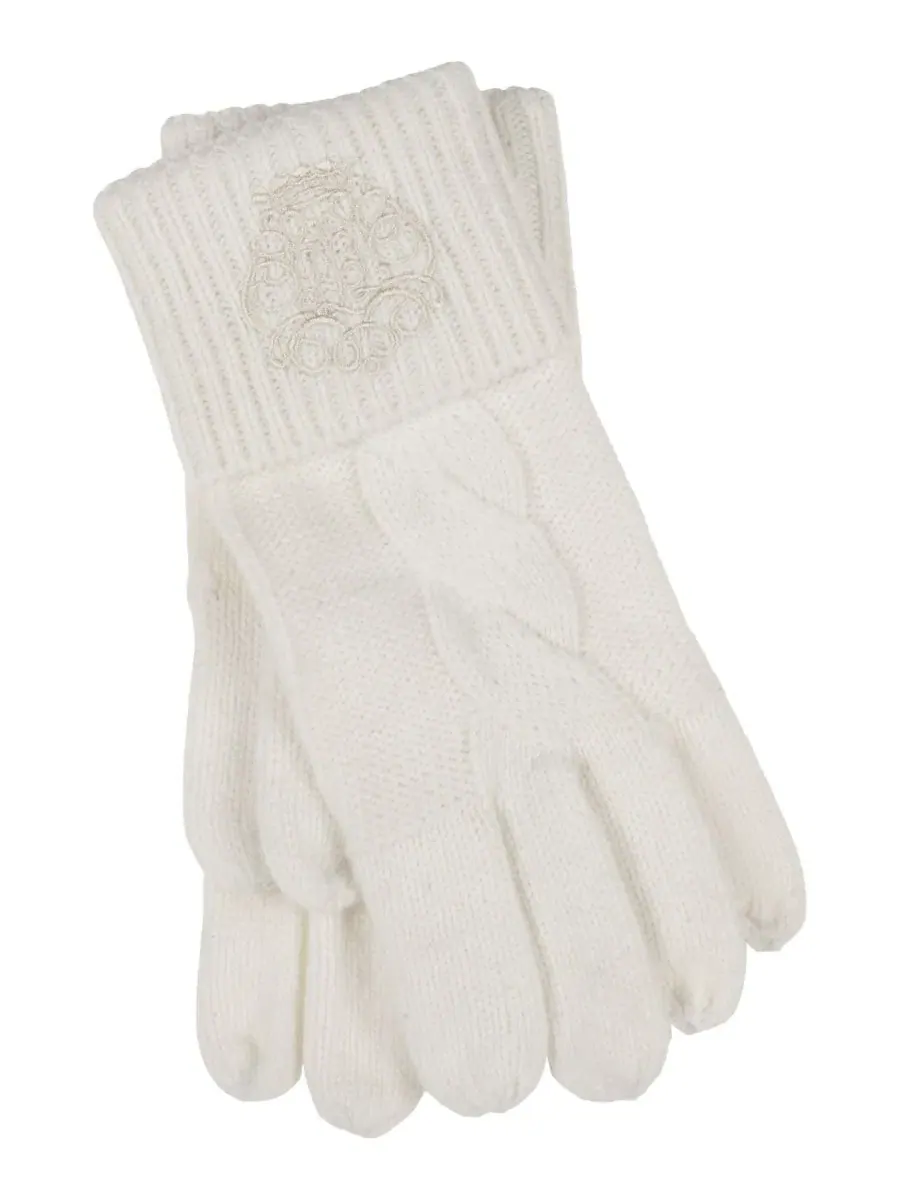 Вязаные перчатки с вышивкой Embroidery Knit Gloves Lauren Ralph Lauren