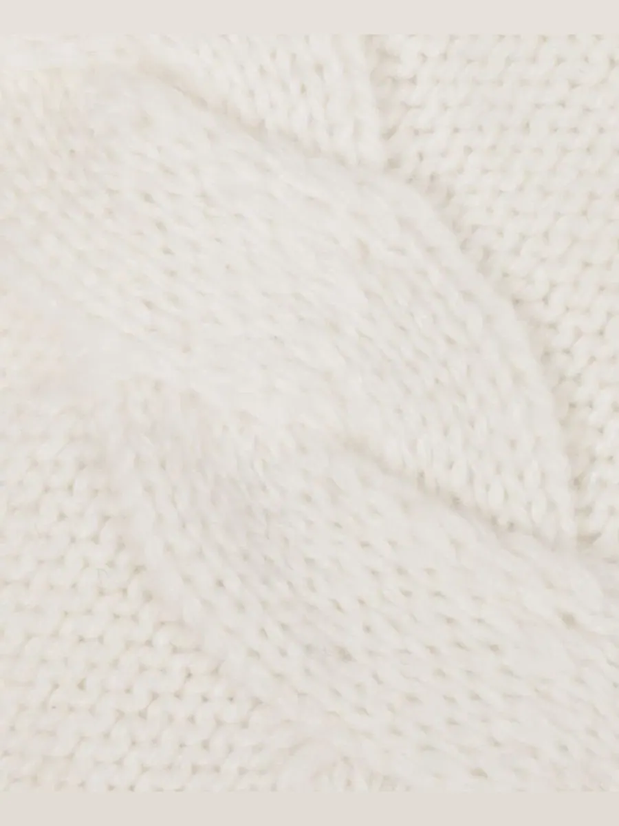 Вязаные перчатки с вышивкой Embroidery Knit Gloves Lauren Ralph Lauren — изображение 3 из 4, бежевый