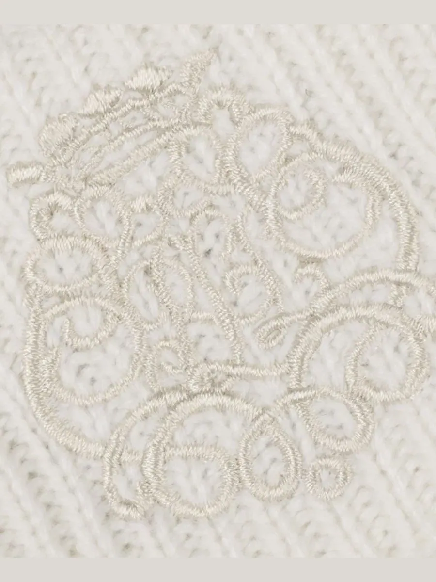 Вязаные перчатки с вышивкой Embroidery Knit Gloves Lauren Ralph Lauren — изображение 4 из 4, бежевый