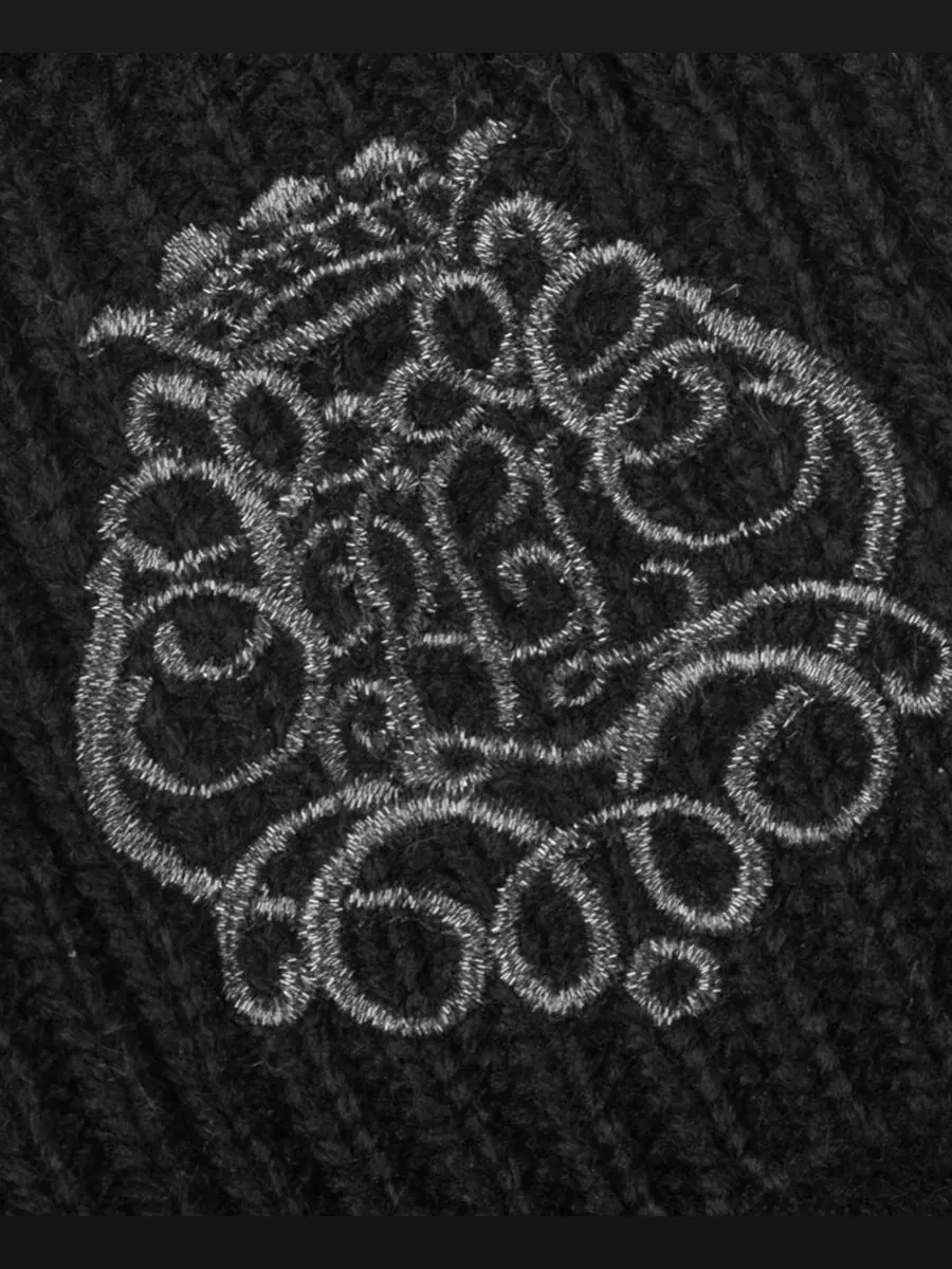 Вязаные перчатки с вышивкой Embroidery Knit Gloves Lauren Ralph Lauren — изображение 4 из 4, черный