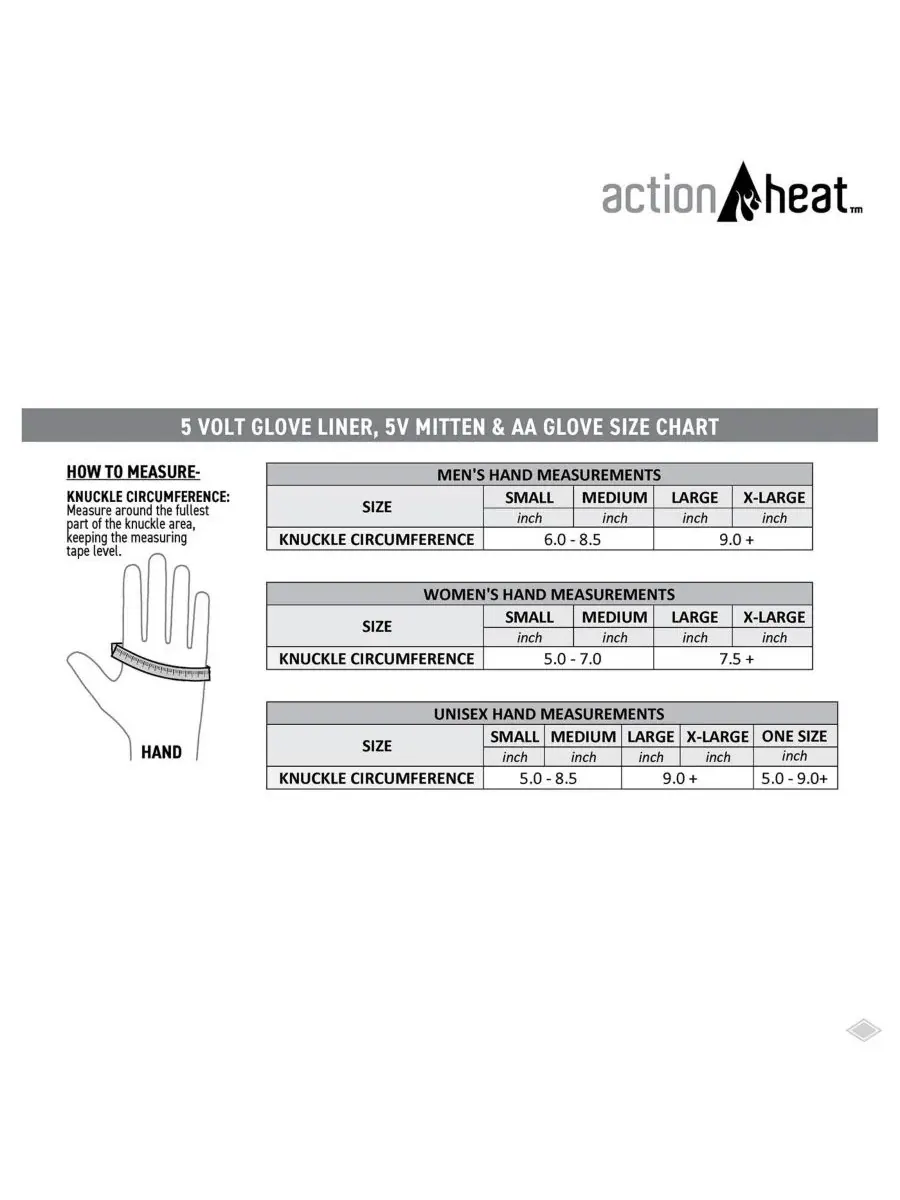 ActionHeat Перчатки с подогревом из флиса, работающие от батареек AA — изображение 3 из 4, черный