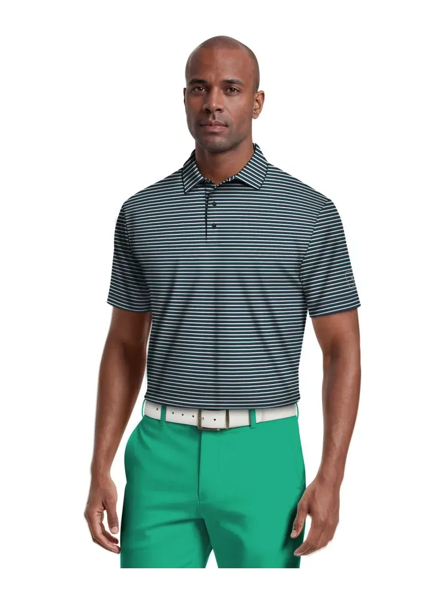 Мужская поло-рубашка для гольфа Feeder Stripe PGA TOUR, Peacoat