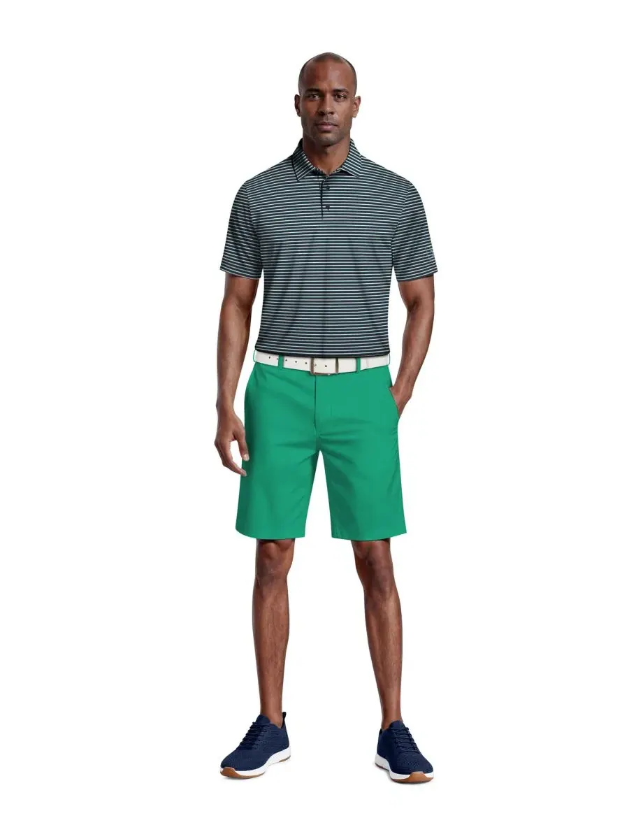 Мужская поло-рубашка для гольфа Feeder Stripe PGA TOUR, Peacoat — 2