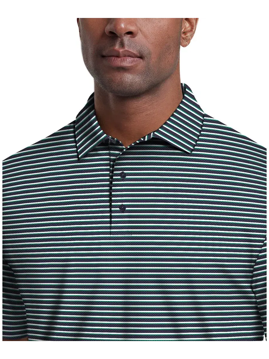 Мужская поло-рубашка для гольфа Feeder Stripe PGA TOUR, Peacoat — 3