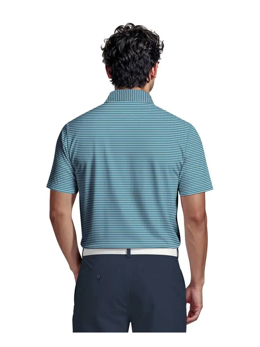 Мужская поло-рубашка для гольфа Feeder Stripe PGA TOUR, Swim Cap — 4
