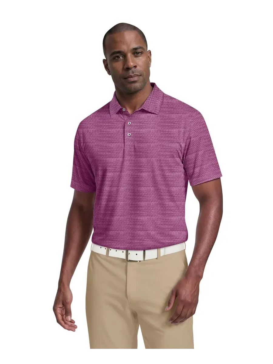 Мужская поло-рубашка из жаккардовой ткани для микро-гольфа PGA TOUR, Pale Pansy