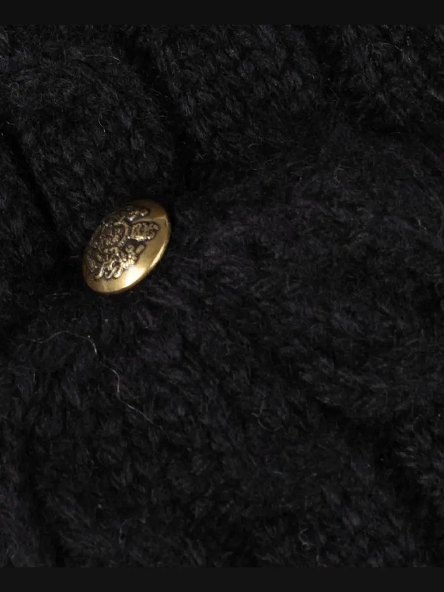 Перчатки с откидным верхом, кабельная вязка Lauren Ralph Lauren — изображение 4 из 4, черный