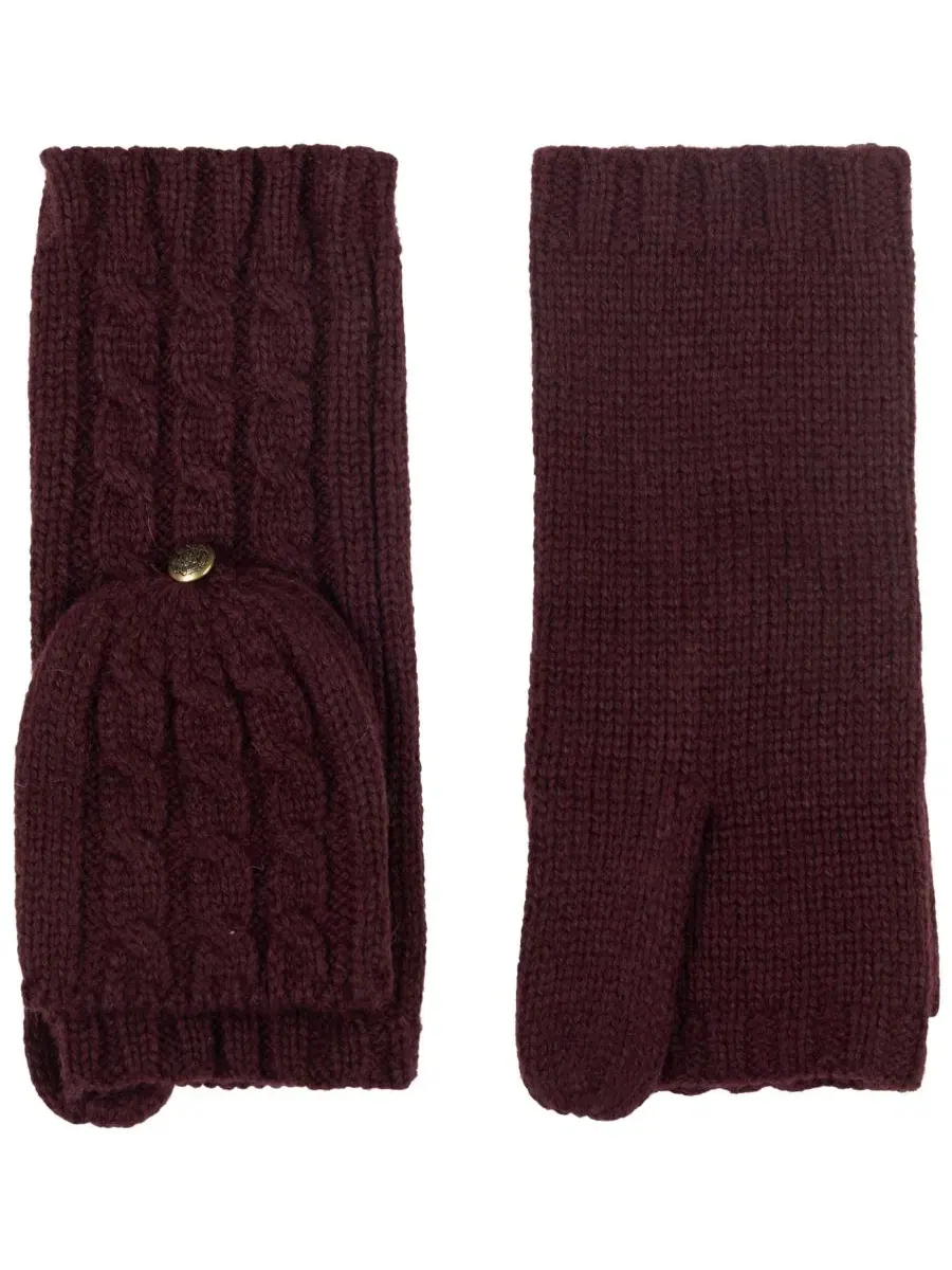 Перчатки-трансформеры с косами Core Cable Knit Pop Top Lauren Ralph Lauren