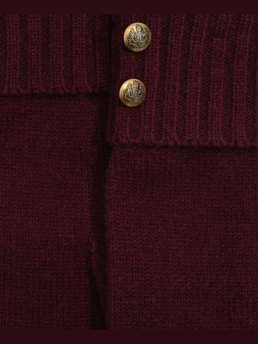 Вязаные перчатки с гербом Lauren Ralph Lauren — изображение 4 из 7, красный