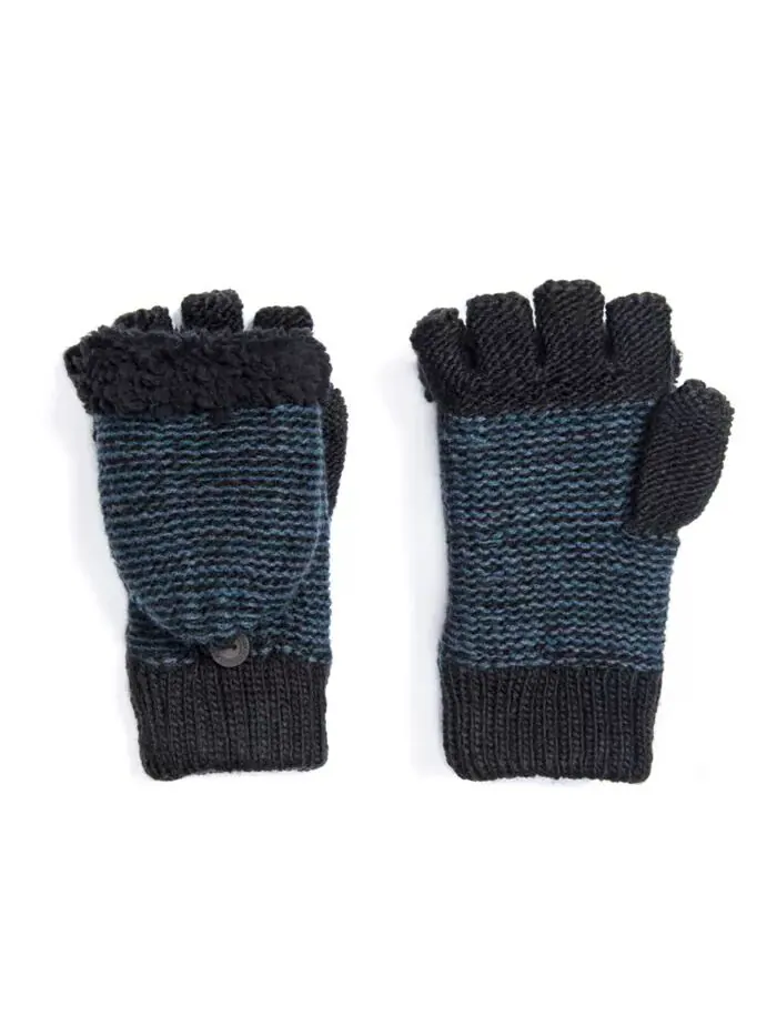 Варежки мужские Flip, цвет Ebony, один размер MUK LUKS