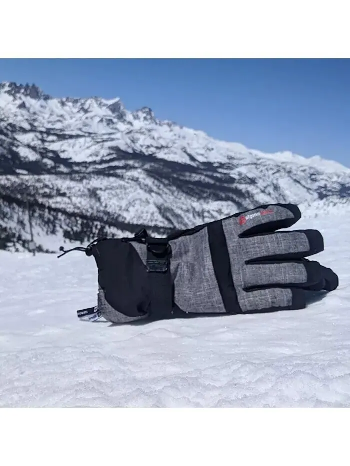 Мужские водонепроницаемые лыжные перчатки для сноуборда 3M Thinsulate Winter Gloves Alpine Swiss — изображение 4 из 9, черный