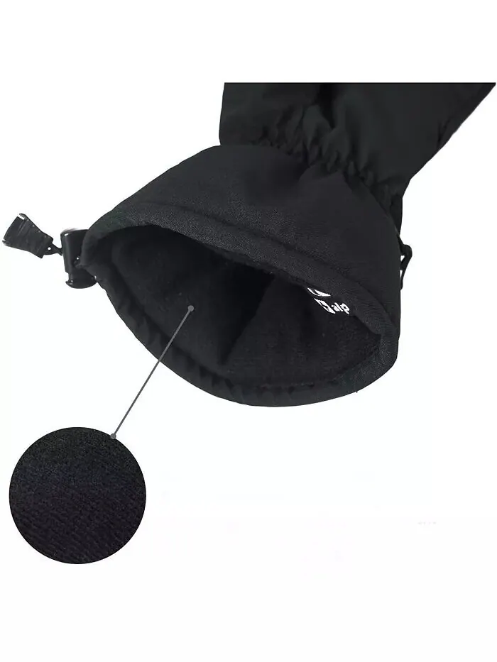 Мужские водонепроницаемые лыжные перчатки для сноуборда 3M Thinsulate Winter Gloves Alpine Swiss — изображение 5 из 9, черный