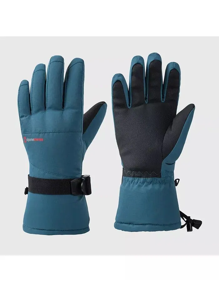 Мужские водонепроницаемые перчатки для сноуборда 3M Thinsulate Winter Alpine Swiss — изображение 1 из 8, синий