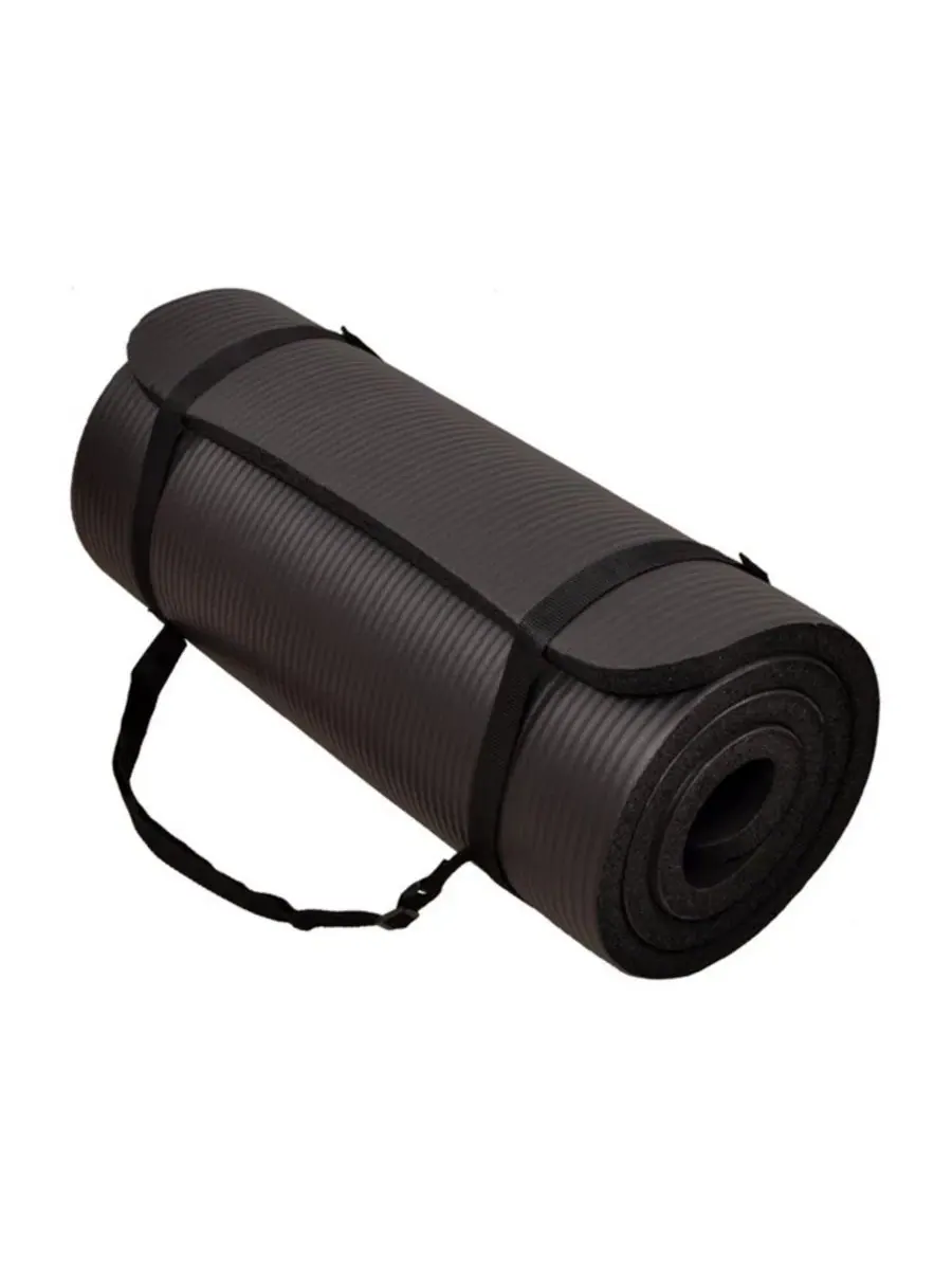 Коврик для йоги GoYoga 180 x 61 см , устойчивый к разрывам, с ремешком