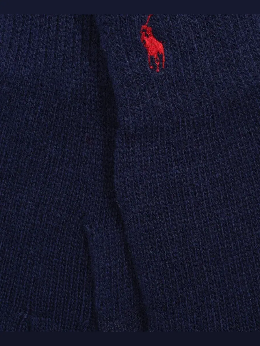 Мужские перчатки с вышивкой Polo Ralph Lauren — изображение 4 из 4, темно-синий