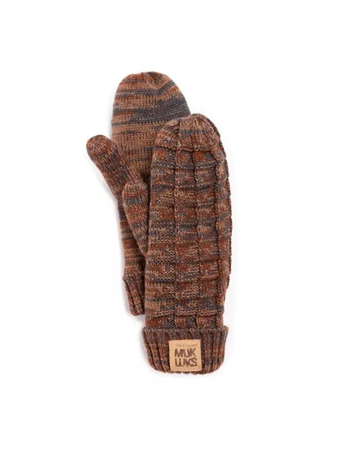 Женские варежки с нашивками с помпонами, цвет Liberty Blue, один размер Muk Luks