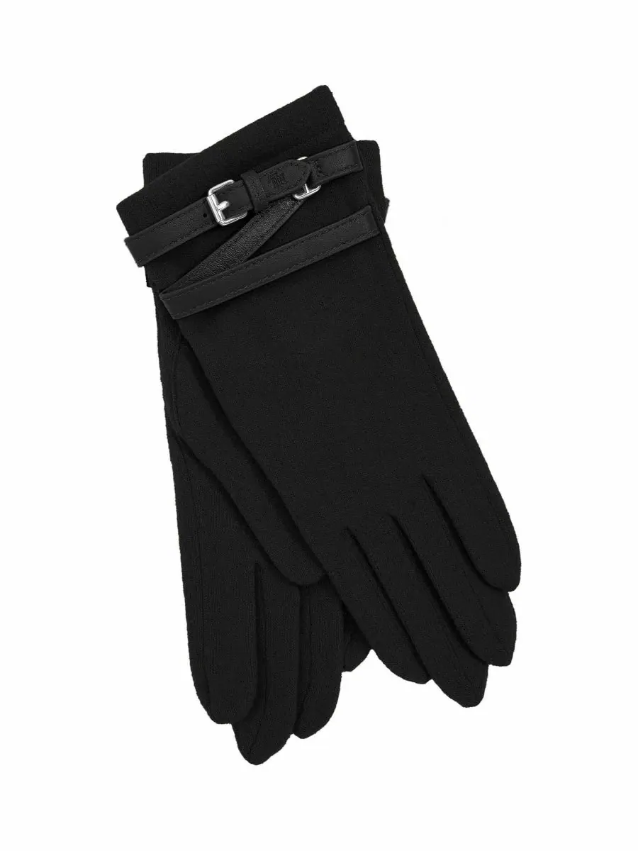 Перчатки с поясом из кашемировой смеси с тисненым логотипом LRL Lauren Ralph Lauren